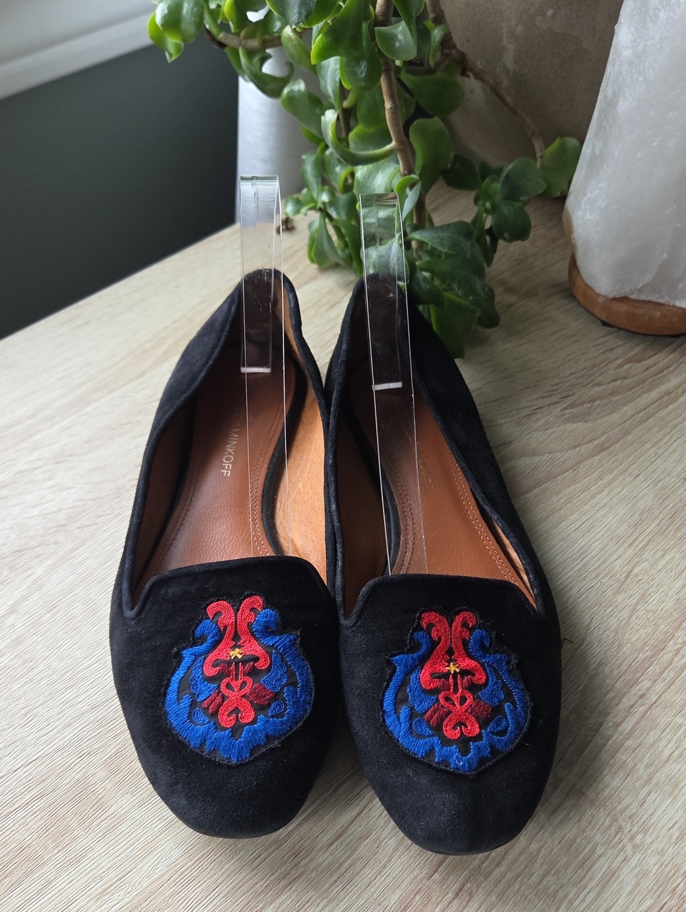 Rebecca Minkoff Astro Too CANCER Embroidered Suede Flats